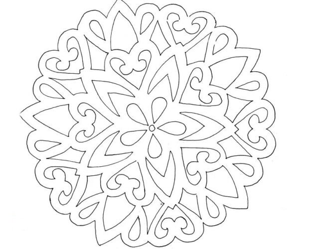 Ажурные снежинки трафареты