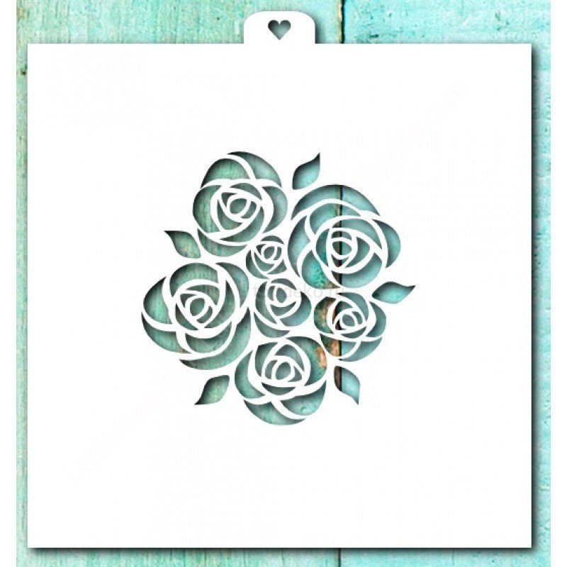 Трафарет букетов пряники