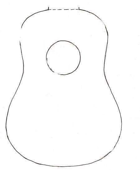 Гитара трафарет