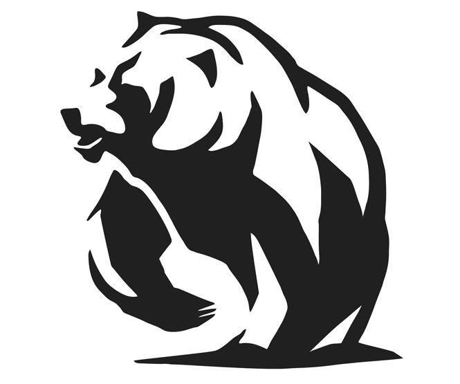 Трафарет медведя для вырезания