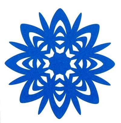 Снежинки для вырезания на окна цветные