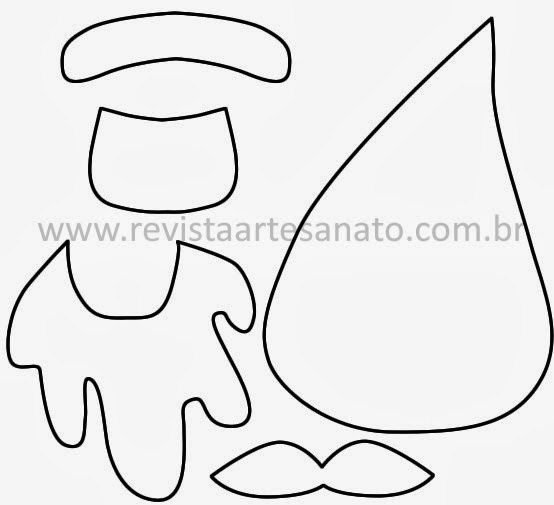 Гномик из фетра шаблон