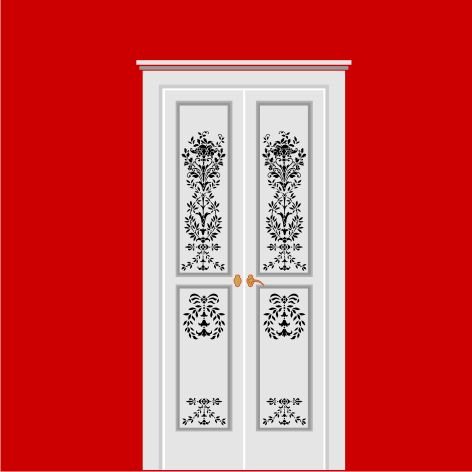 Трафареты для декора дверей межкомнатных