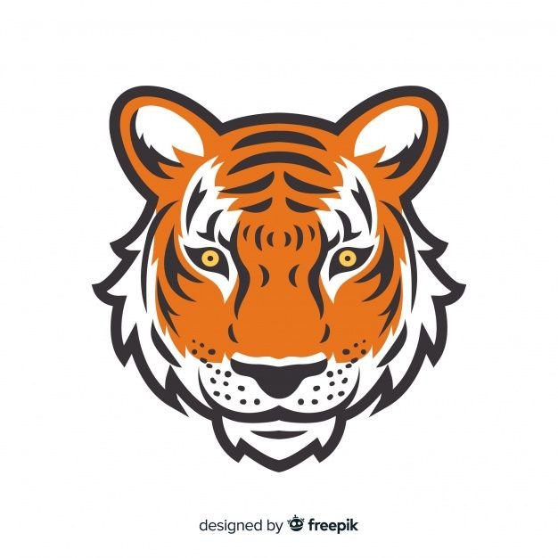 Морда тигра трафарет