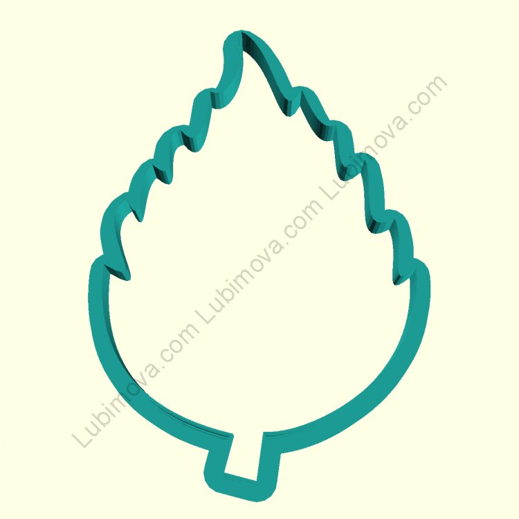 Дубовый лист трафарет для пряника