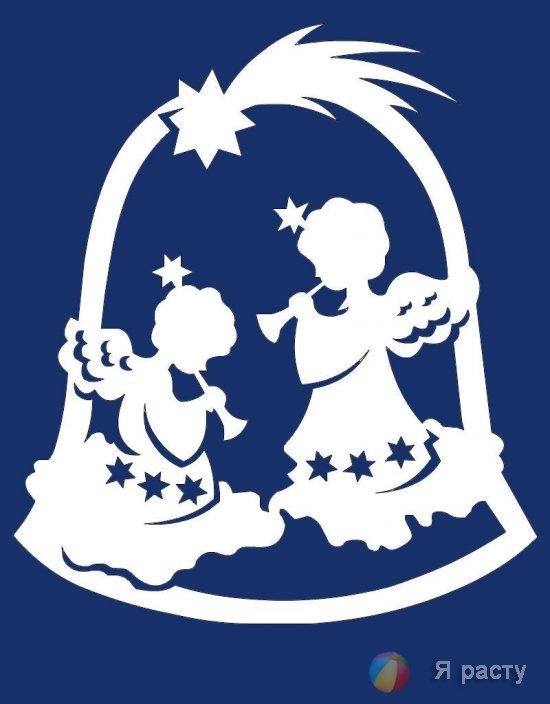 Новогодние вырезки на окна