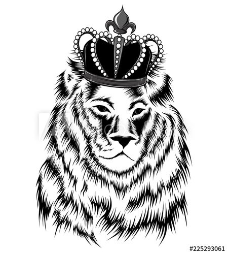 Трафарет Лев с короной