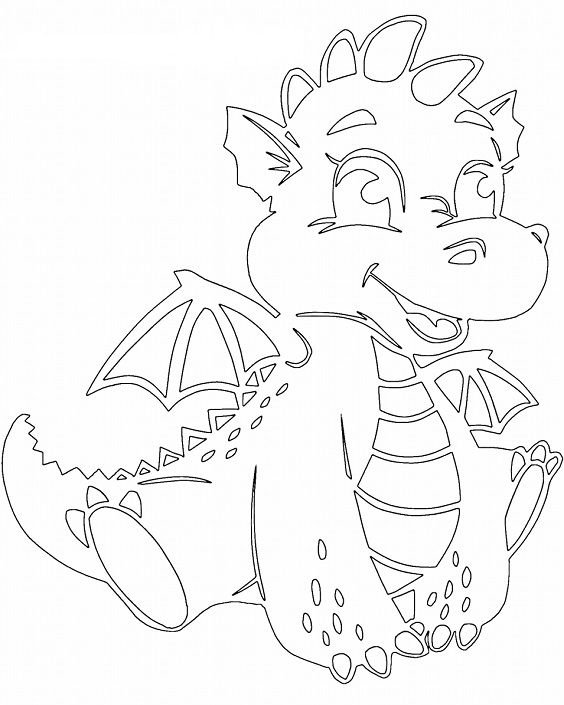 Вытынанка дракончик