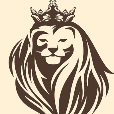 Львица с короной силуэт