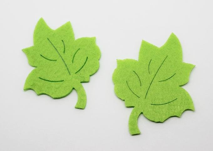 Листочки из фетра