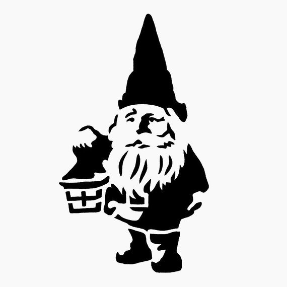 Трафарет гномика