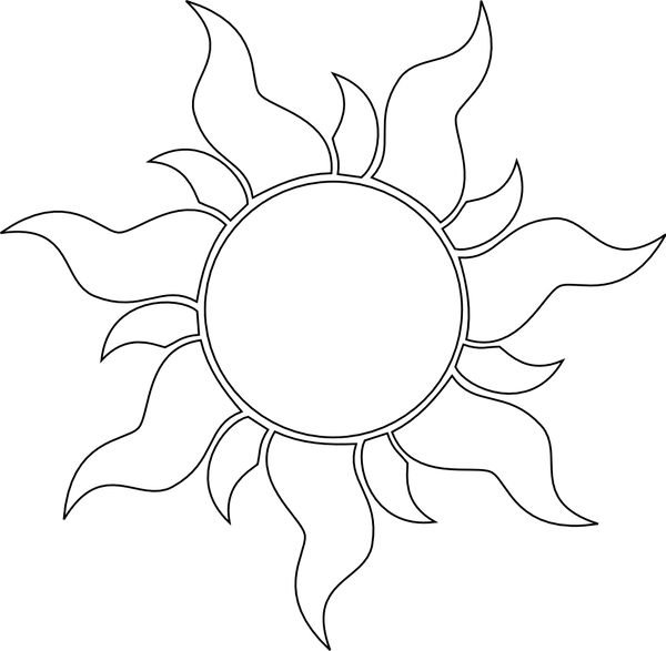 Солнце контур