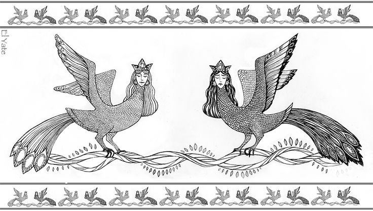 Сирин орнамент древнерусский