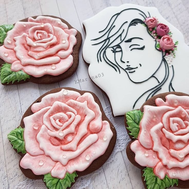 Имбирные пряники цветы