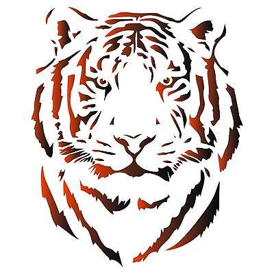 Морда тигра трафарет