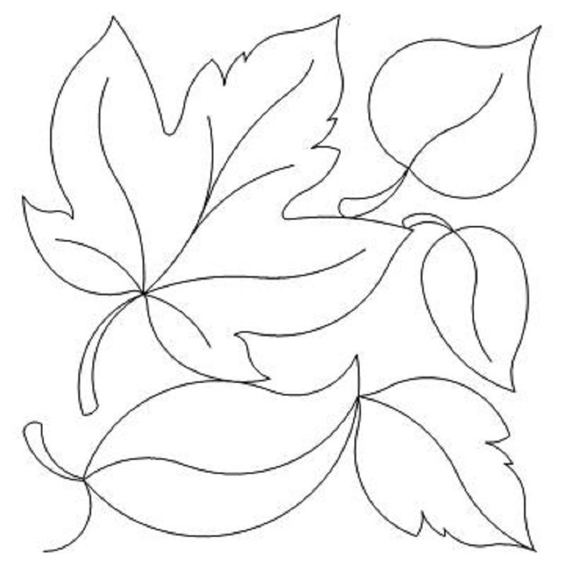 Трафарет листьев цветов