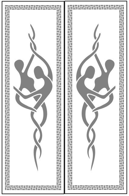 Абстрактный орнамент трафарет