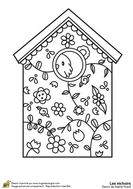 Скворечник раскраска