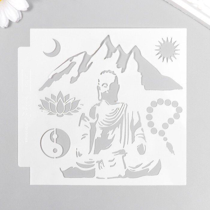 Будда трафарет