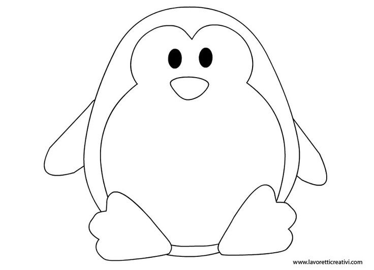 Шаблон пингвина для аппликации