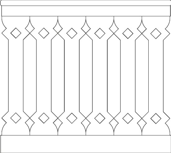 Забор трафарет для вырезания
