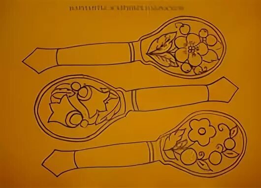 Раскрасить ложку деревянную