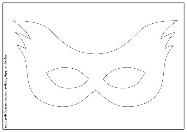 Маска на глаза трафарет