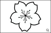 Цветы яблони трафарет