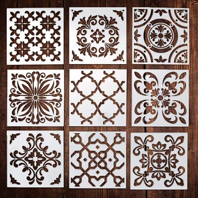 Трафарет в стиле марокканской плитки