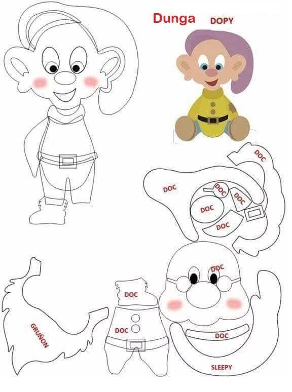 Гномы выкройка игрушки из фетра