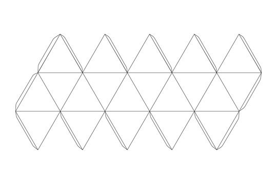 Развертка правильного икосаэдра