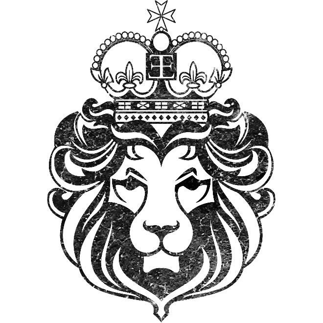 Лев с короной на голове