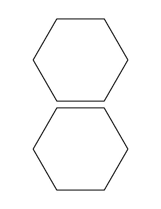 Правильный шестиугольник Гексагон трафарет