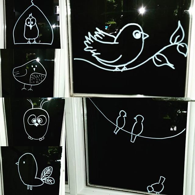 Рисование меловым маркером на окне