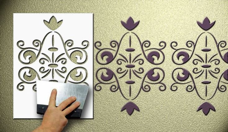 Трафаретные узоры на стены