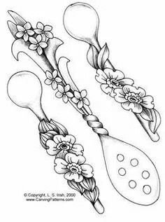 Деревянная ложка раскраска