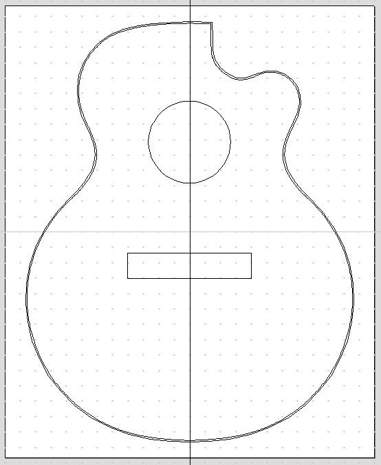 Гитара акустическая чертеж a4