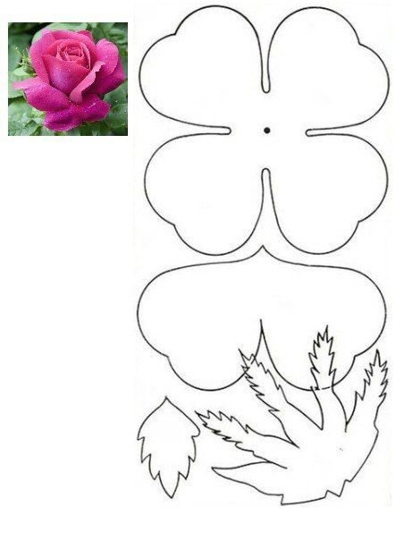 Трафареты цветов для поделок