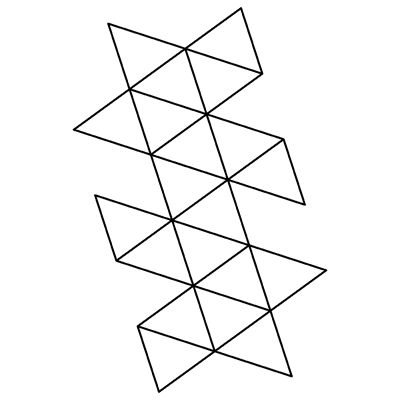 Правильный икосаэдр развертка для склеивания