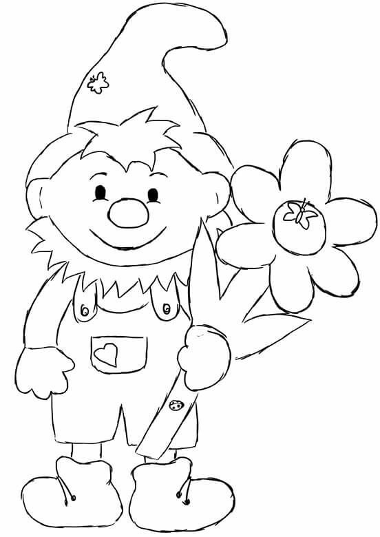 Гномы раскраска