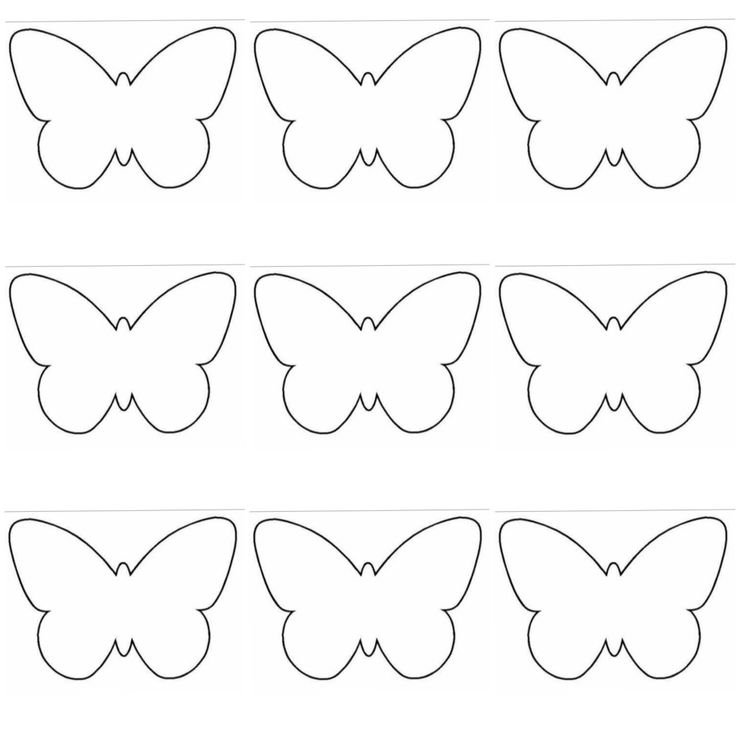Шаблоны бабочек для украшения стен