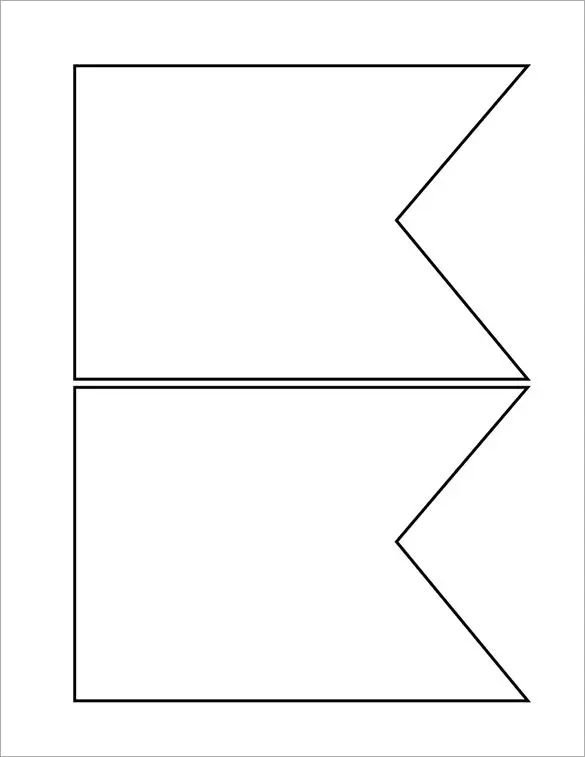 Трафарет флажка для гирлянды