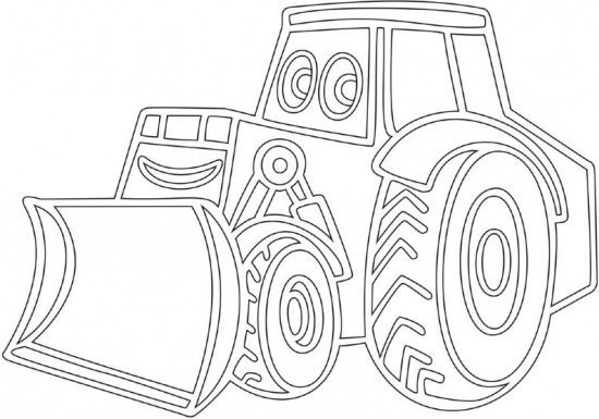 Раскраска трактор