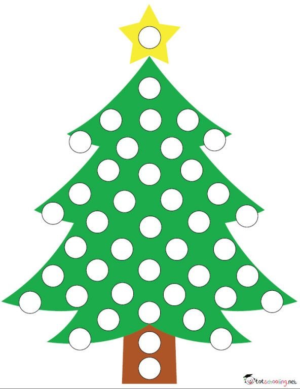 Пальчиковое рисование елка