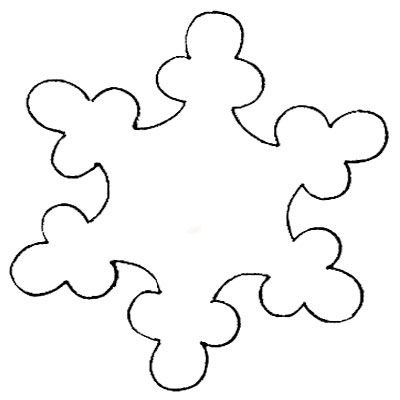 Снежинка из фетра шаблон