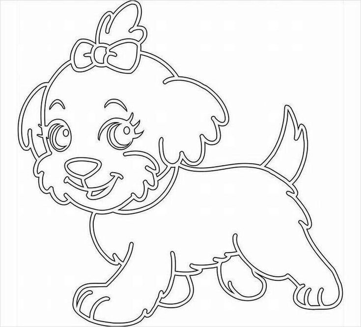 Трафарет собаки для рисования