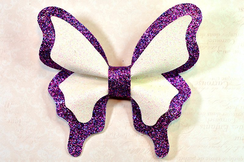 Трафарет бабочка для бантиков