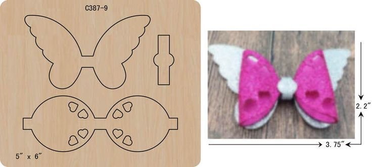 Бантик трафарет