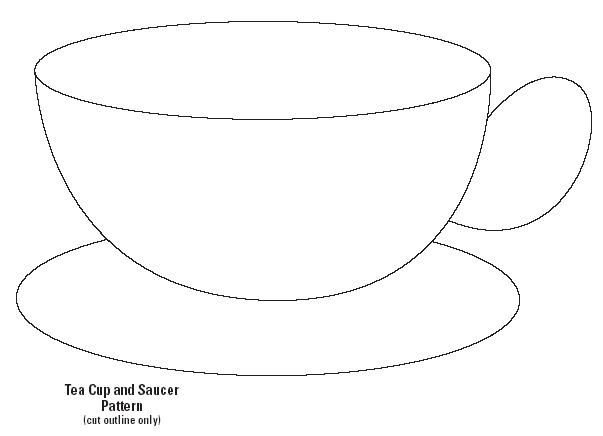 Кружка с блюдцем раскраска