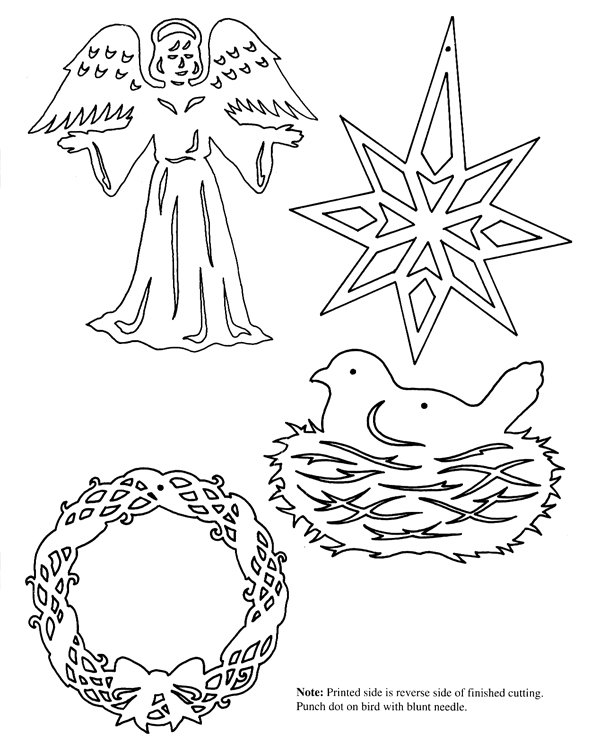 Трафареты на Рождество для вырезания